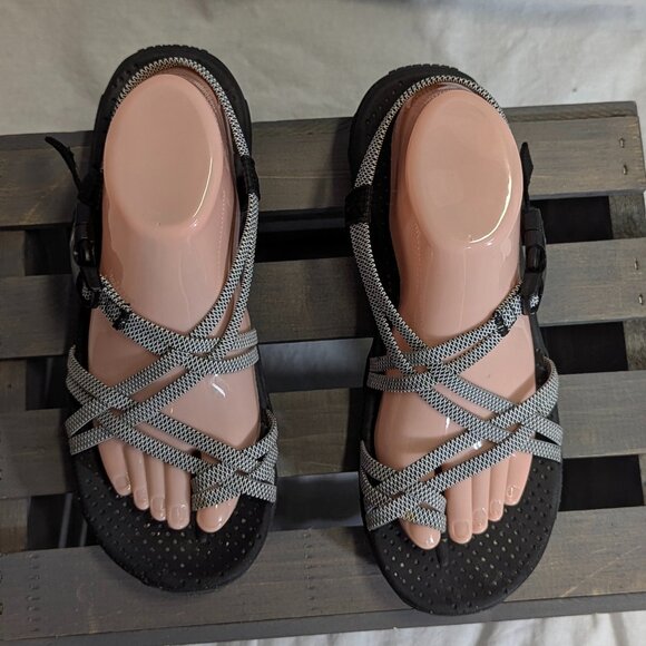 Skechers Outdoor Lifestyle Size 9 Black and White Sandals - Picture 2 of 14